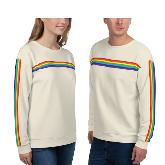 rainbow stripe sweatshirt
