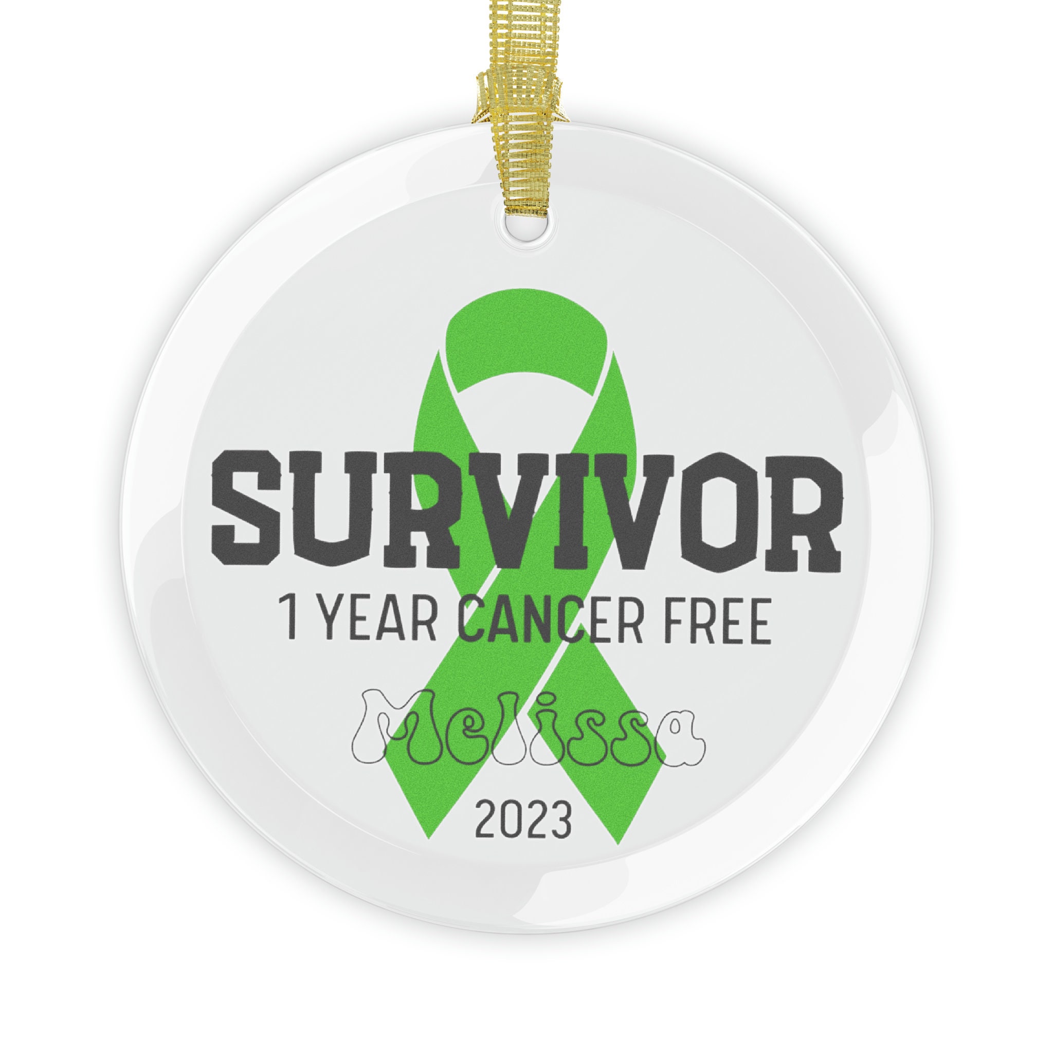 Custom Gallbladder Cancer Survivor Ornament, Customized Kelly Green ...
