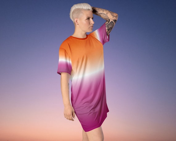 2xs - 6xl Ombré Lesbian Dress, Oversized Lesbian Pride Dress