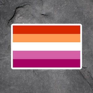 Community Lesbian Flag Sticker, Lesbian Pride Sticker, Lesbian Sticker, Lesbian Pride Flag Laptop Stickers, LGBT Sticker, Queer Stickers,