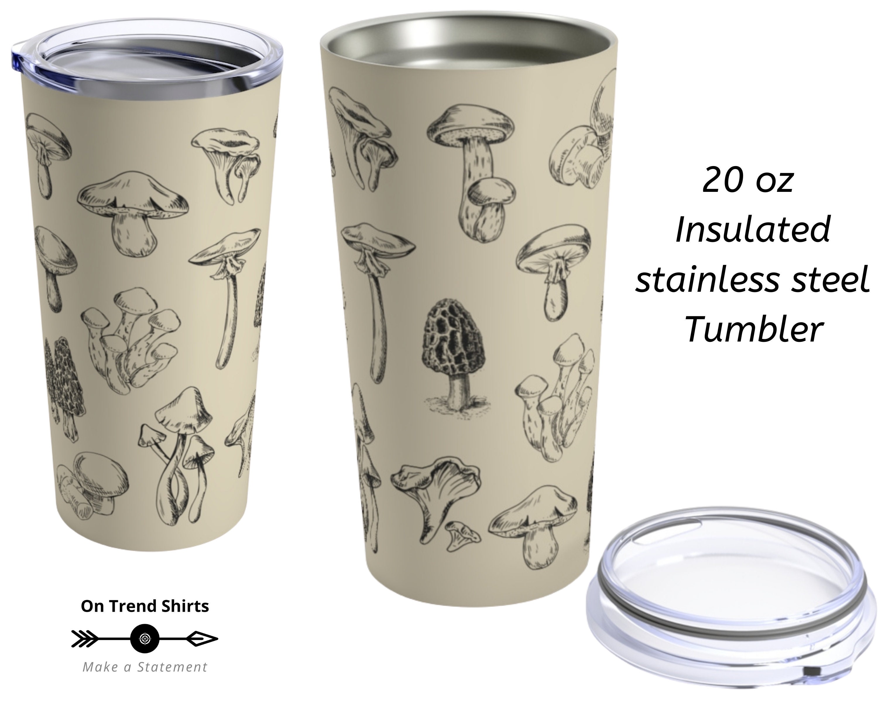 Acorns and Mushrooms Insulated Coffee Mug Mug Coffee Mug Stainless