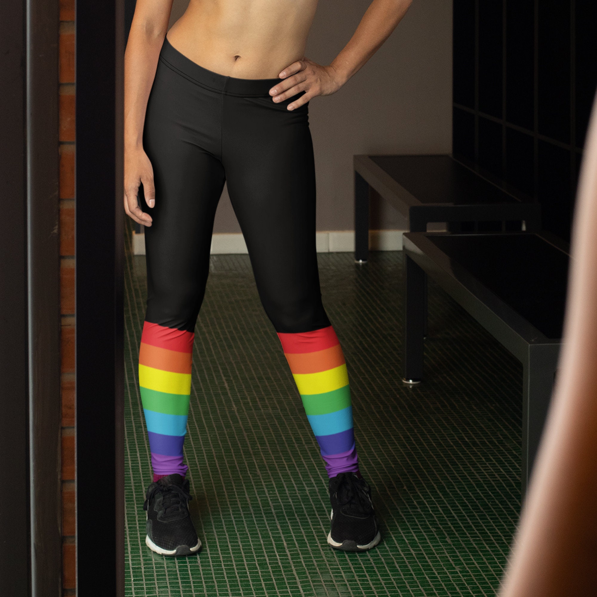 rainbow workout pants