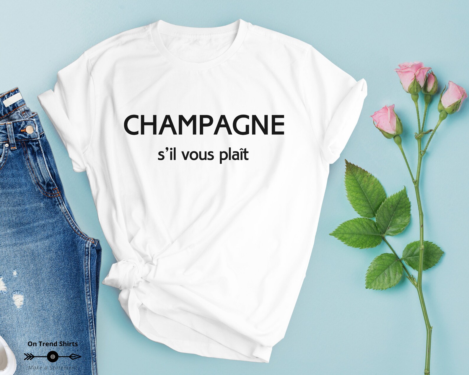 Champagne S'il Vous Plait Shirt French Shirt Champagne - Etsy