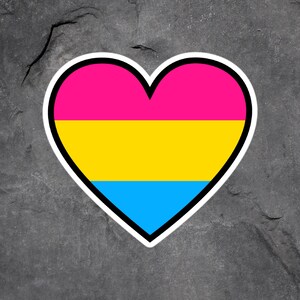 Pansexual Heartbeat Sticker Pan Pride Sticker Queer Sticker Etsy
