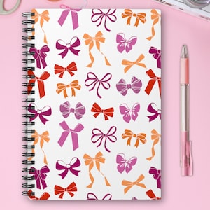 Subtle Lesbian Notebook, Coquette Lesbian Pride Gift for Girlfriend or Daughter, Gay Pride Journal, discreet Lesbian Flag Colors Diary Pad