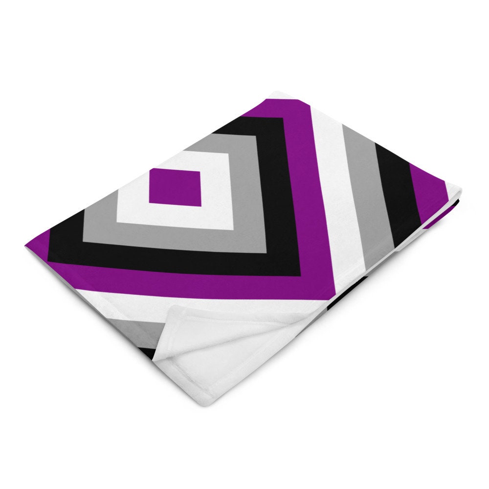 Asexual Pride Überwurfdecke – Superweicher Plüsch, 127x152 Cm, Buntes Pride-Design