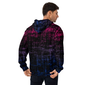 Subtle Bisexual Pride Flag Color Grunge Hoodie
