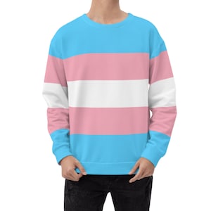 Transgender Sweatshirt, Trans Pride Sweater, Trans Pride Flag Pride Wear, LGBT Pride Outfit, Transgender MTF FTM, Trans Flag Jumper