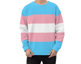 Transgender Sweatshirt, Trans Pride Sweater, Trans Pride Flag Pride Wear, LGBT Pride Outfit, Transgender MTF FTM, Trans Flag Jumper
