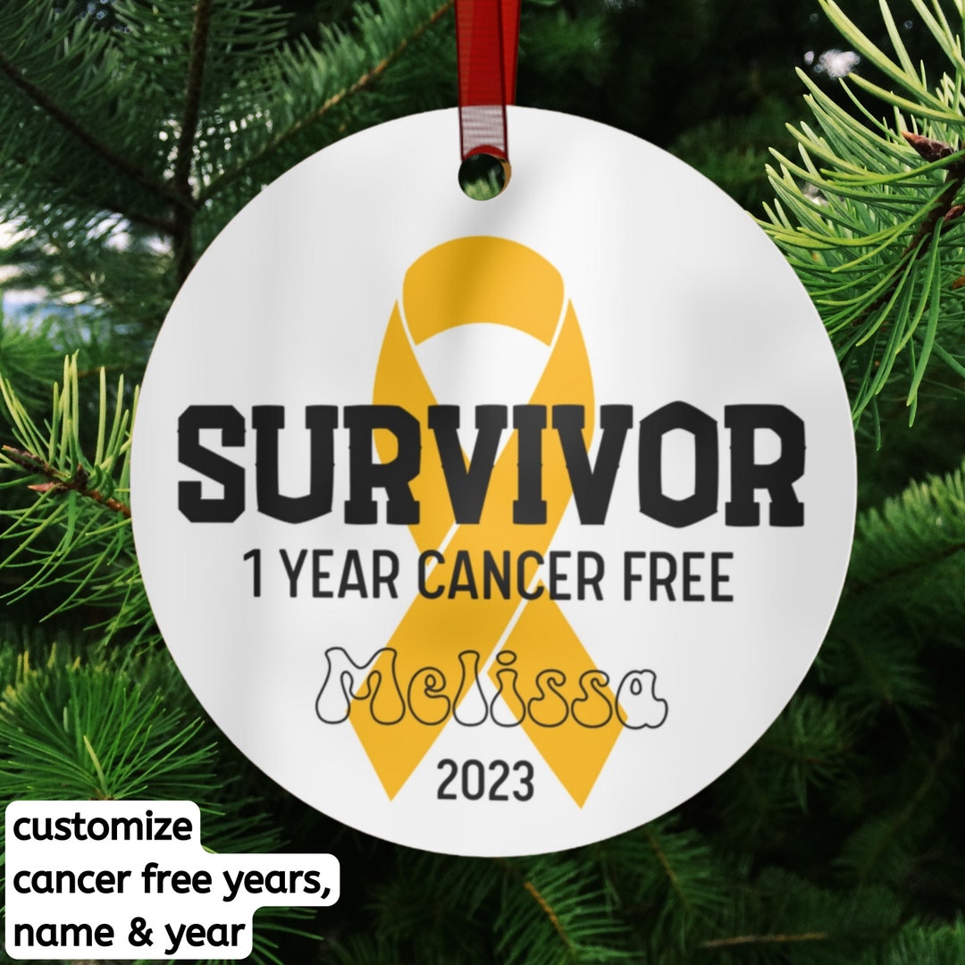 Custom Appendix Cancer Survivor Ornament, Customized Cancer Christmas