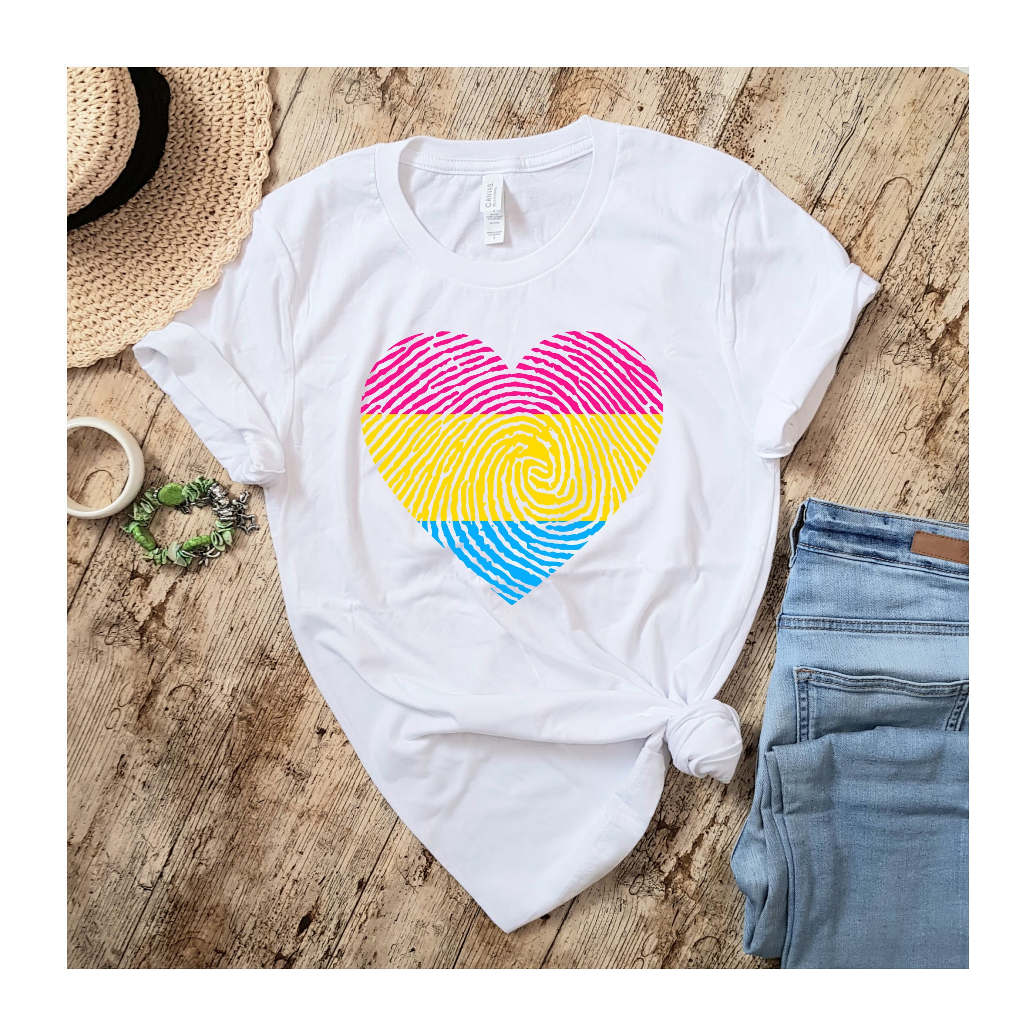 Pan Pride Shirt, Pansexual Flag Shirt, Pansexual Heart Tee, LGBTQIAK