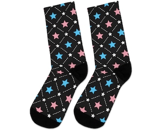 Dezente Transgender-Socken, dezente Trans-Socken, Trans-Pride-Socken, Trans-Weihnachtssocken, Transgender-Pride-Accessoires, Trans-Flaggen-Farben