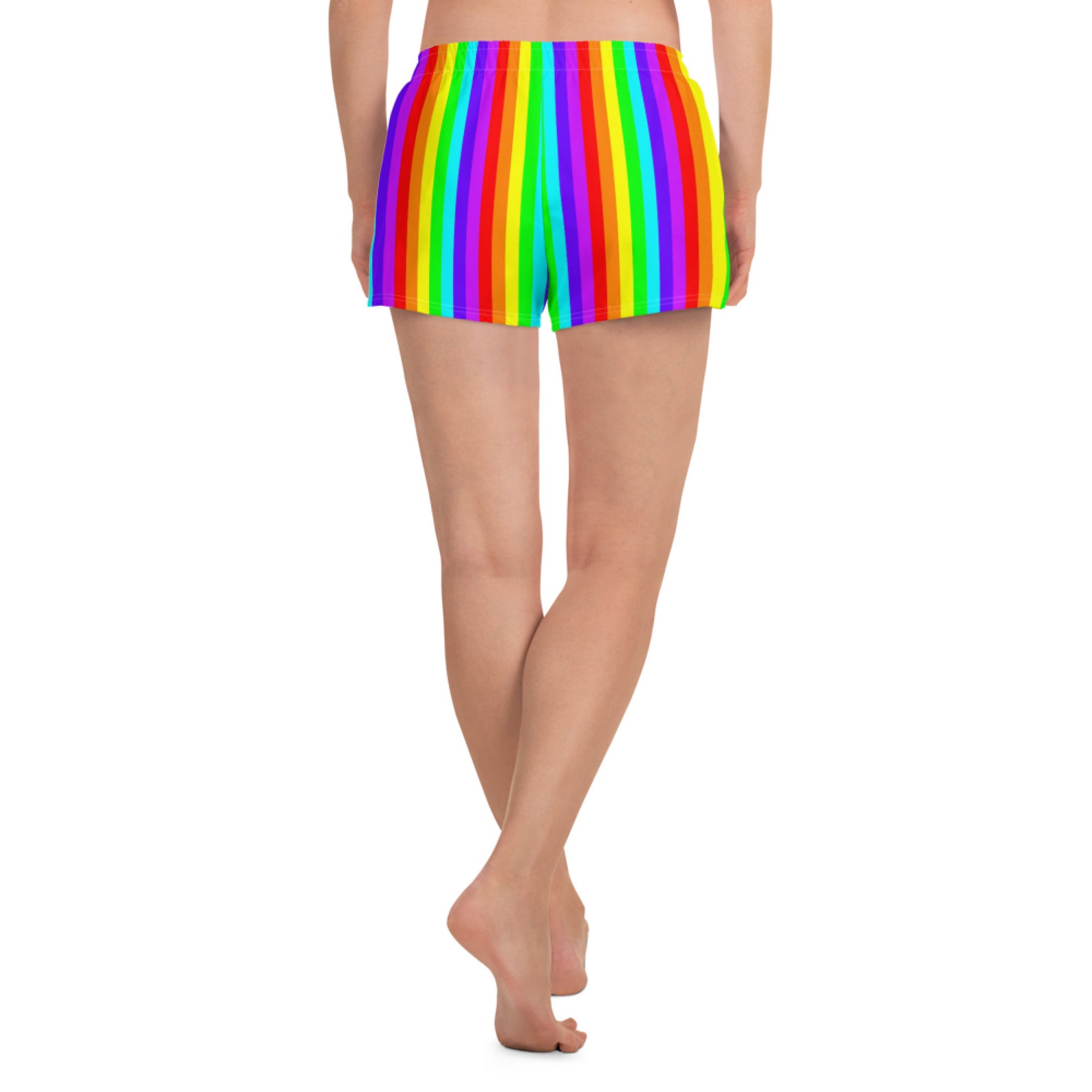 Rainbow Shorts Festival Shorts Striped Shorts Athletic Etsy