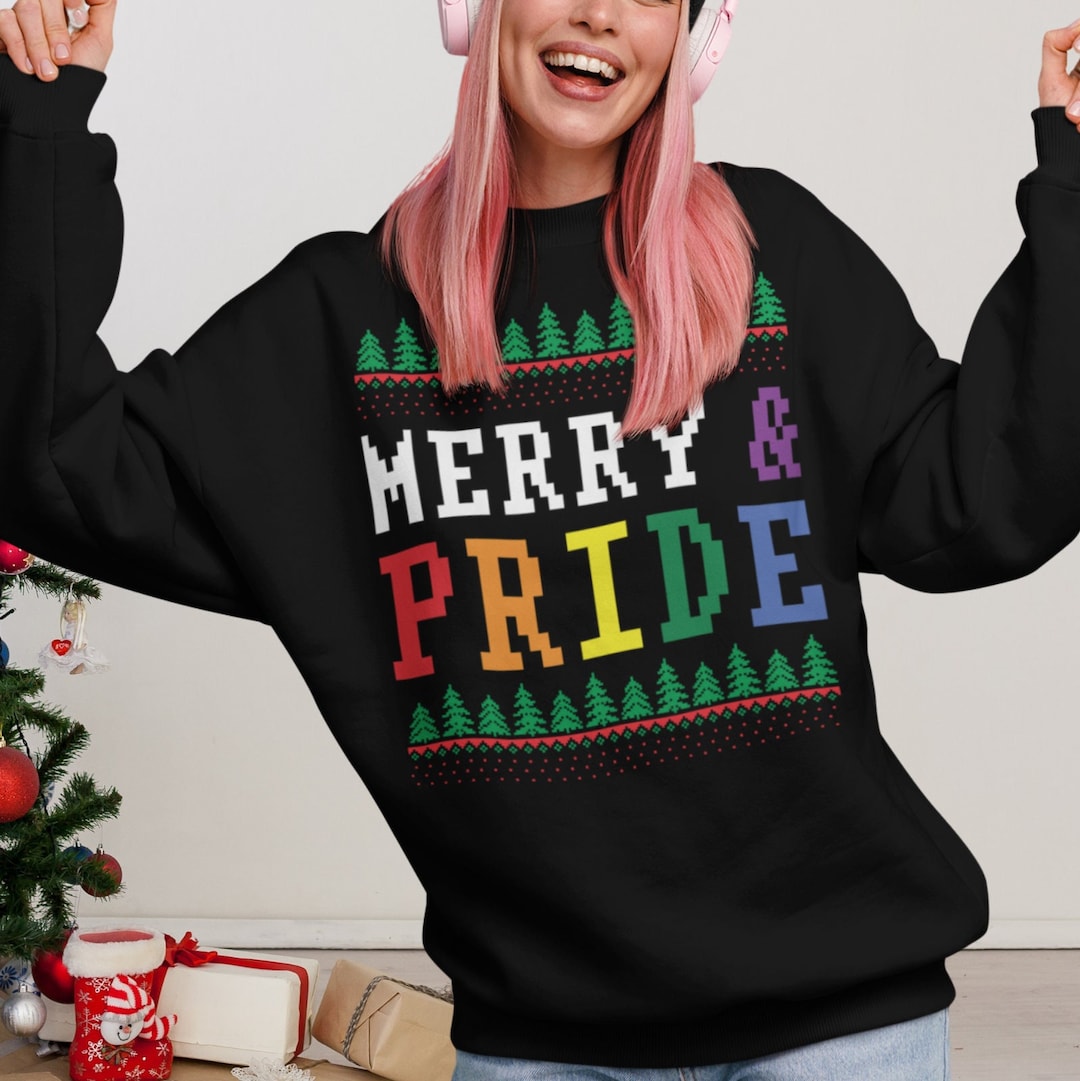 Funny Pride Christmas Sweatshirt, LGBT Christmas Jumper, Gay Christmas
