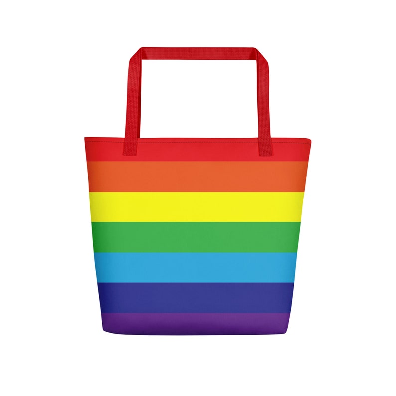 Pride Beach Tote Rainbow Beach Bag Rainbow Tote Bag Rainbow Pride Bag Rainbow Pattern Gay Pride Pride Rainbow Bag LGBT Rainbow Print