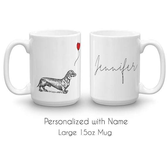 Personalized Dachshund Mug, Dachshund Lover Gift, Wiener Dog Mug, Dachshund Gift, Dachshund Mom Gift, Personalised Banksy Inspired Gift,