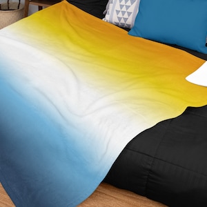 Ombré Aroace Sunset Flag Blanket, Aroace Pride Blanket, Aroace Flag Home Decor, Aromantic Asexual Throw Blanket Aro Ace Aesthetic Room Decor