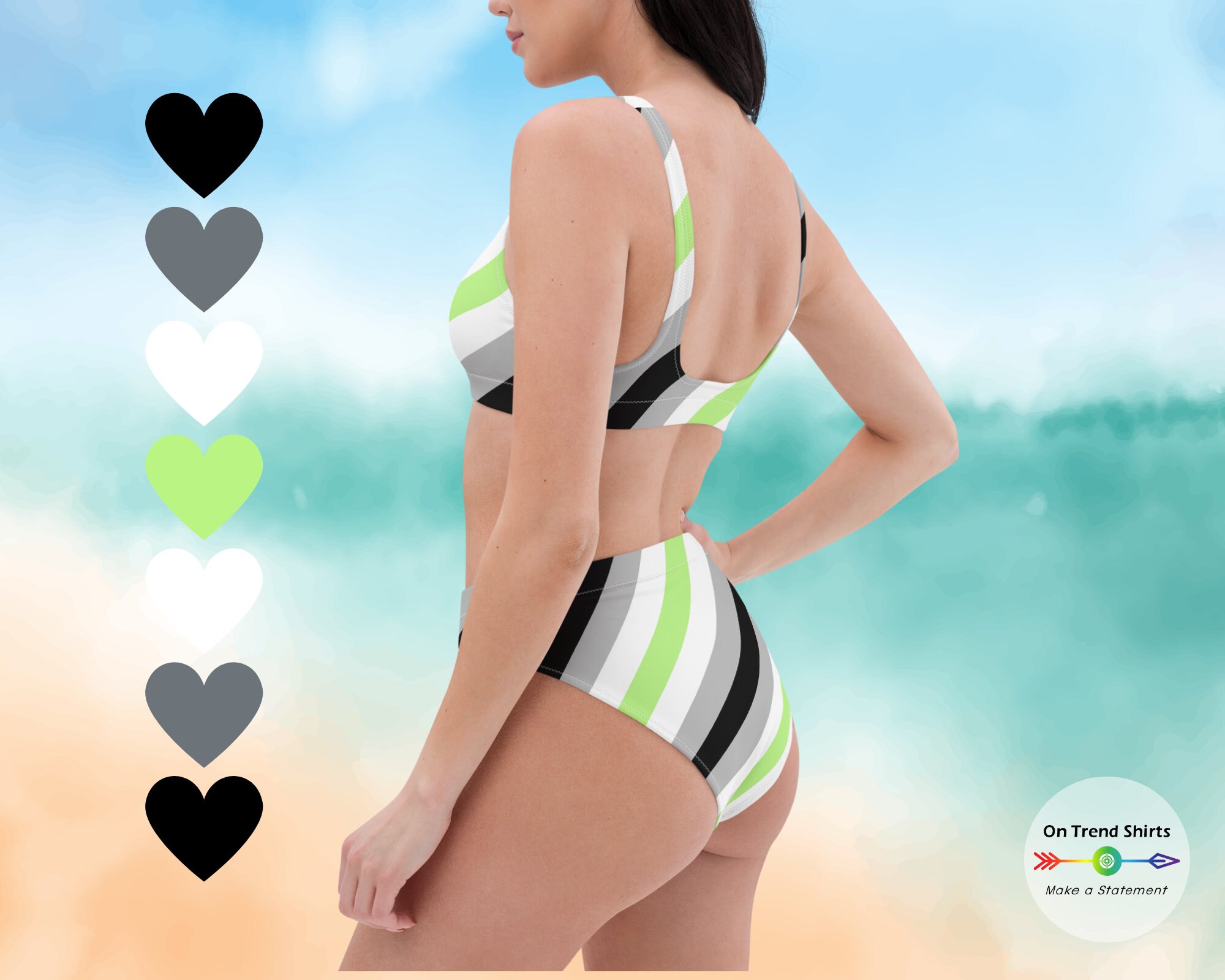 Women's Vacay Bikini Set Plus Size Water Ripple Print Halter - Temu