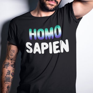 MLM Flag Homo Sapien Shirt, MLM Pride T Shirt, Homo Shirt, Gay Male Pride T-Shirt, blue Gay Flag Shirt, Gay Pride Shirt, funny Queer Shirt