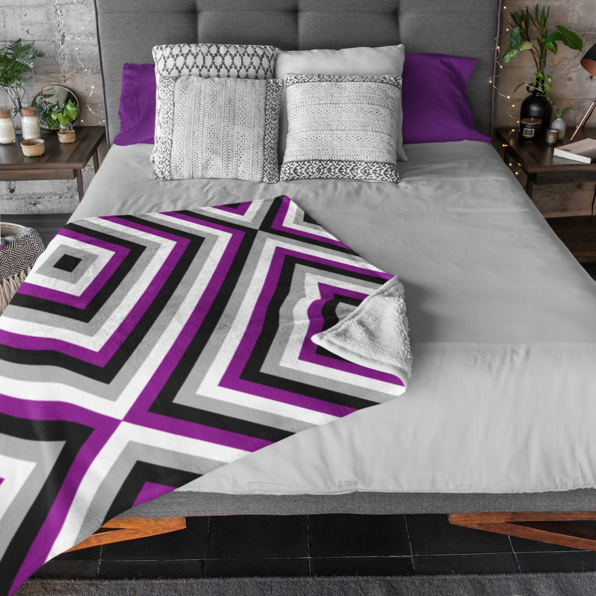 Asexual Pride Überwurfdecke – Superweich, 127 X 152 Cm, Plüsch-Luxe-Stoff