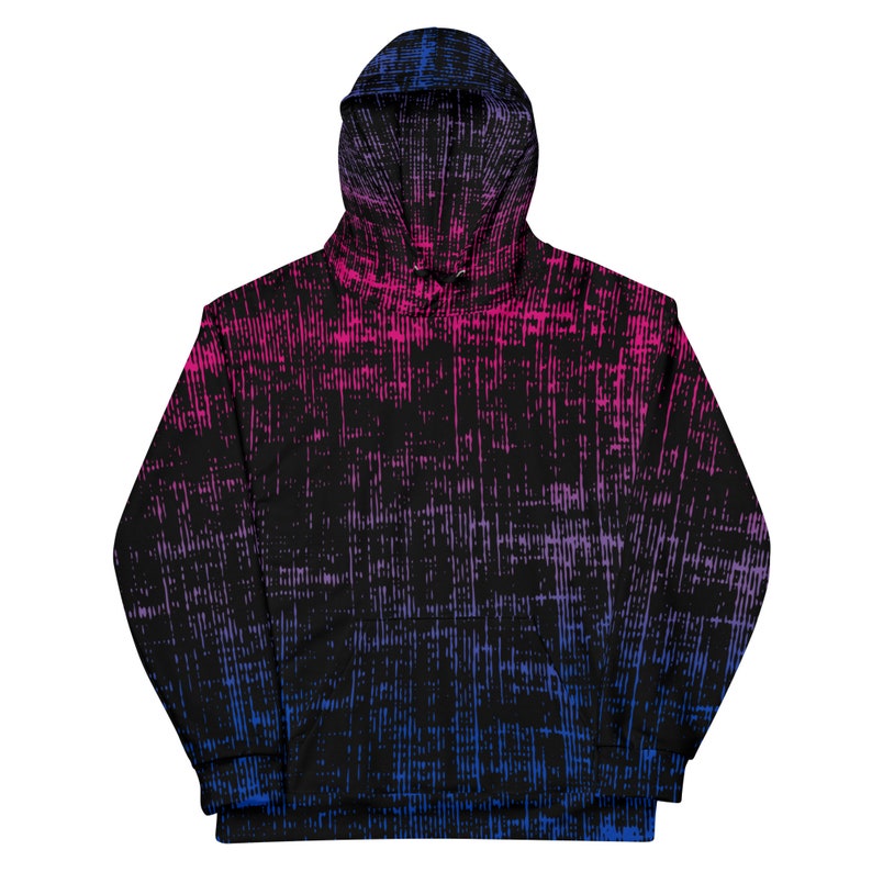 Subtle Bisexual Pride Flag Color Grunge Hoodie