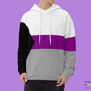 Demisexual Flag Hoodie, Demisexual Pride Wear, Demisexual Clothing, Demi Pride Merch, LGBTQIA Pride Parade Outfit, Asexuality Spectrum Gift