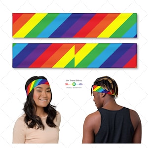 Rainbow Headband, Pride Hairband, LGBT Hair Accessories, Pride Flag Headwear, Pride Month Festival Fashion, LGBTQ+ Pride Parade March Outfit