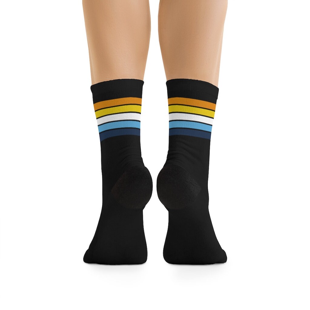 Black Aroace Flag Socks Subtle Aro Ace Pride Socks Striped | Etsy
