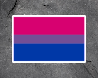 Bisexual Sticker, Bi Pride Sticker, Bisexual Pride Sticker, LGBT Sticker, Bisexual Flag Laptop Stickers, Bisexual Pride Flag Vinyl Stickers