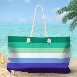 MLM Flag Weekender Bag, MLM Pride Beach Bag, Male Gay Pride Tote Bag, Gay Travel Gift for Boyfriend, LGBT Accessories, Queer Pride Merch