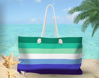 MLM Flag Weekender Bag, MLM Pride Beach Bag, Male Gay Pride Tote Bag, Gay Travel Gift for Boyfriend, LGBT Accessories, Queer Pride Merch