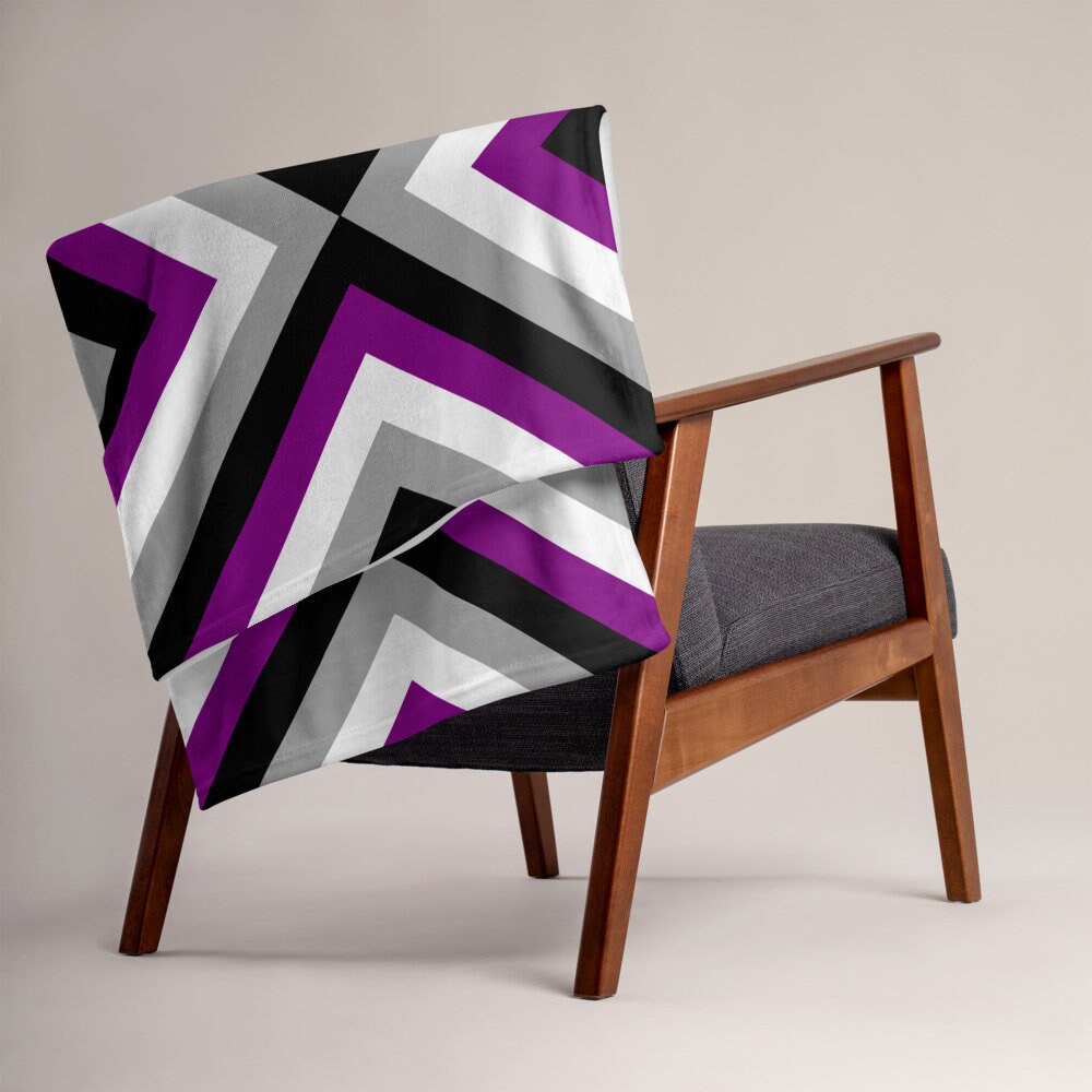 Asexual Pride Überwurfdecke – Superweich, 127 X 152 Cm, Plüsch-Luxe-Stoff