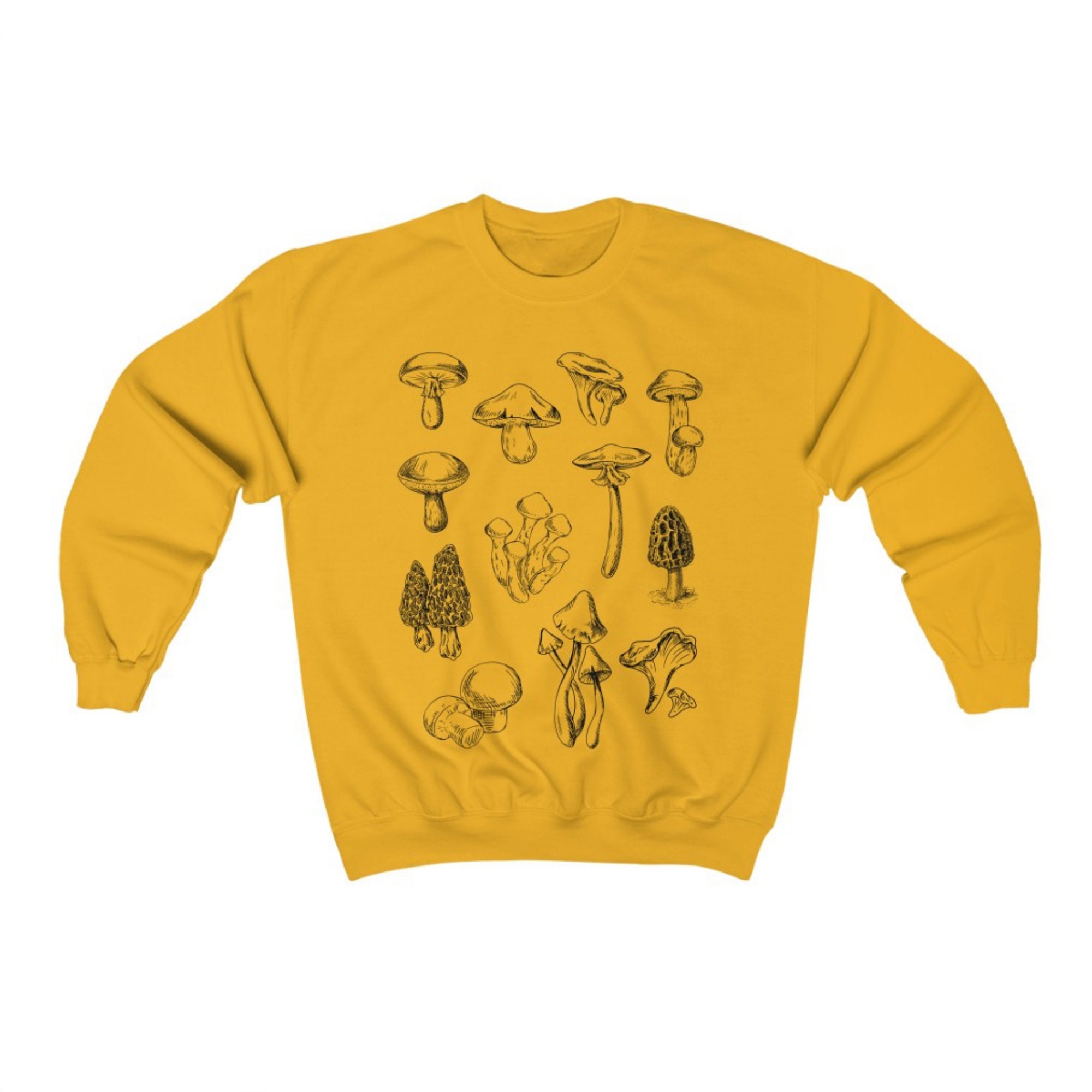 Sweat-shirt Vintage Champignon - Style Années 80-90 - Coton/polyester - Coupe Ample Décontractée - Tailles S à 3XL