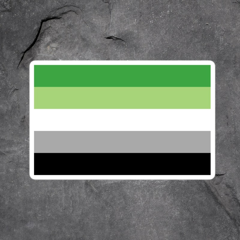 Flagging Notebook Aromantic Flag Sticker - Etsy