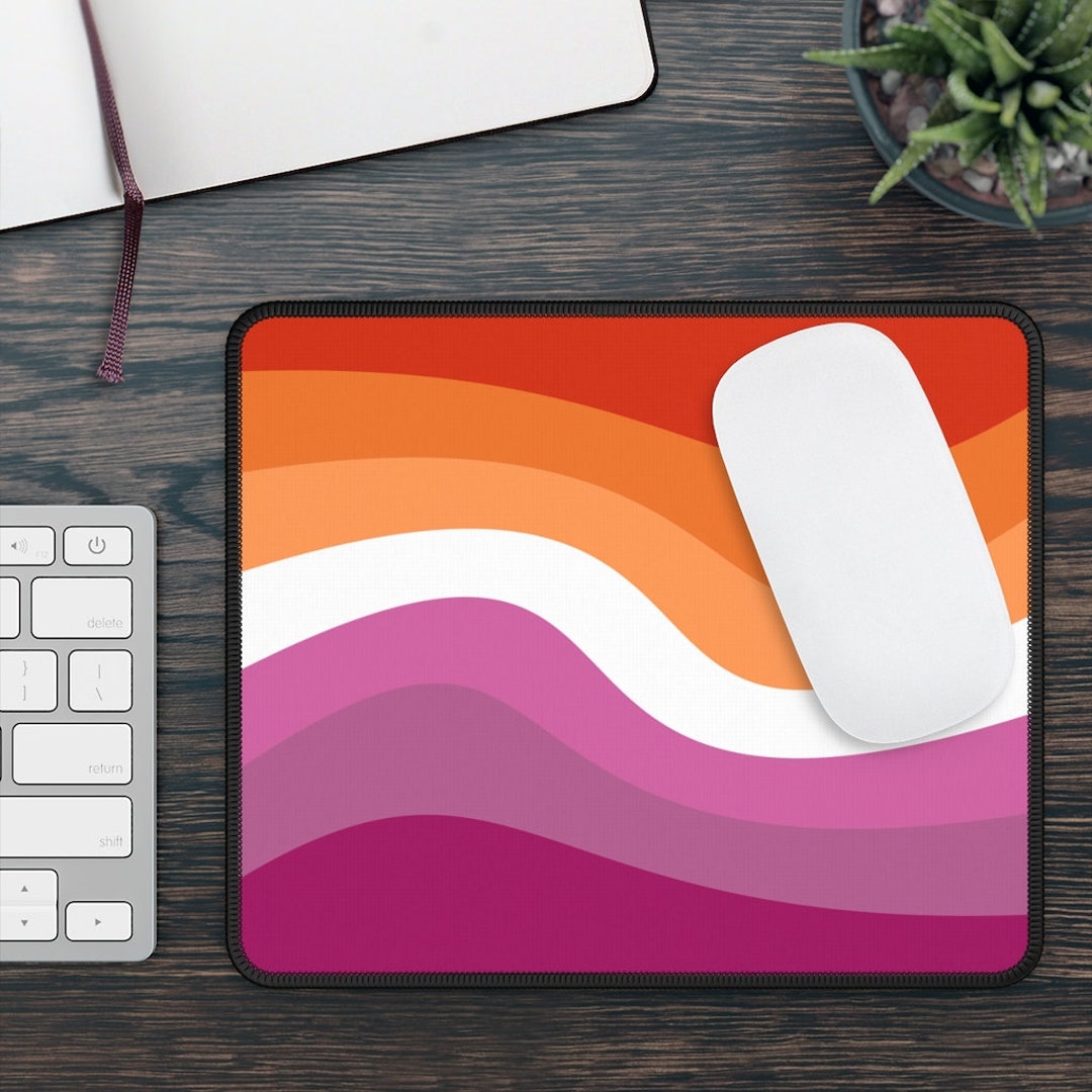 Lesbian Flag Gaming Mouse Pad, Lesbian Pride Flag Colors Aesthetic ...