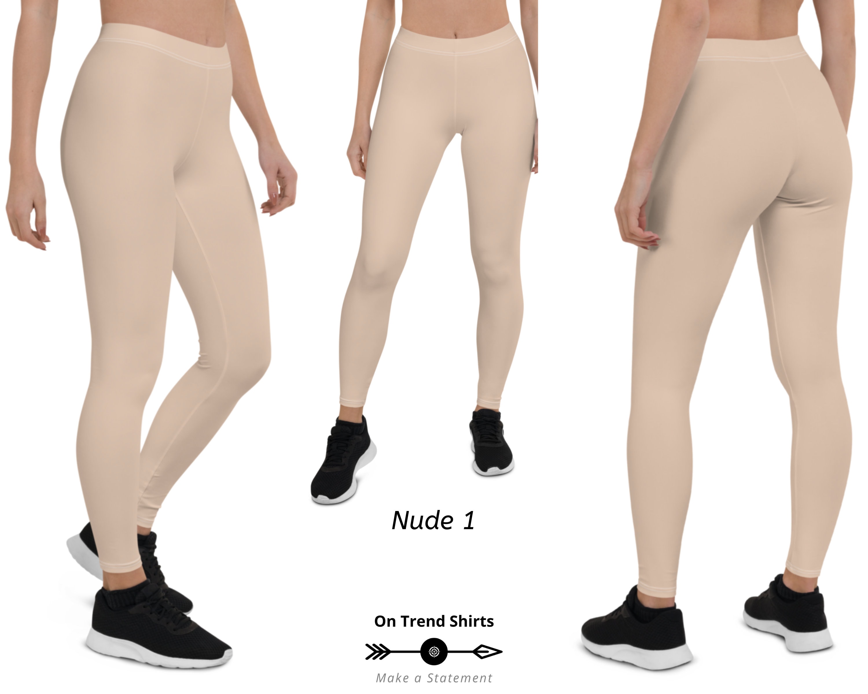 Nude Leggings for Women, Skin Tone Gym Leggings, Solid Neutral Skin  Coloured Workout Activewear, Beige Leggings, Trendy Dance Tights -   Norway