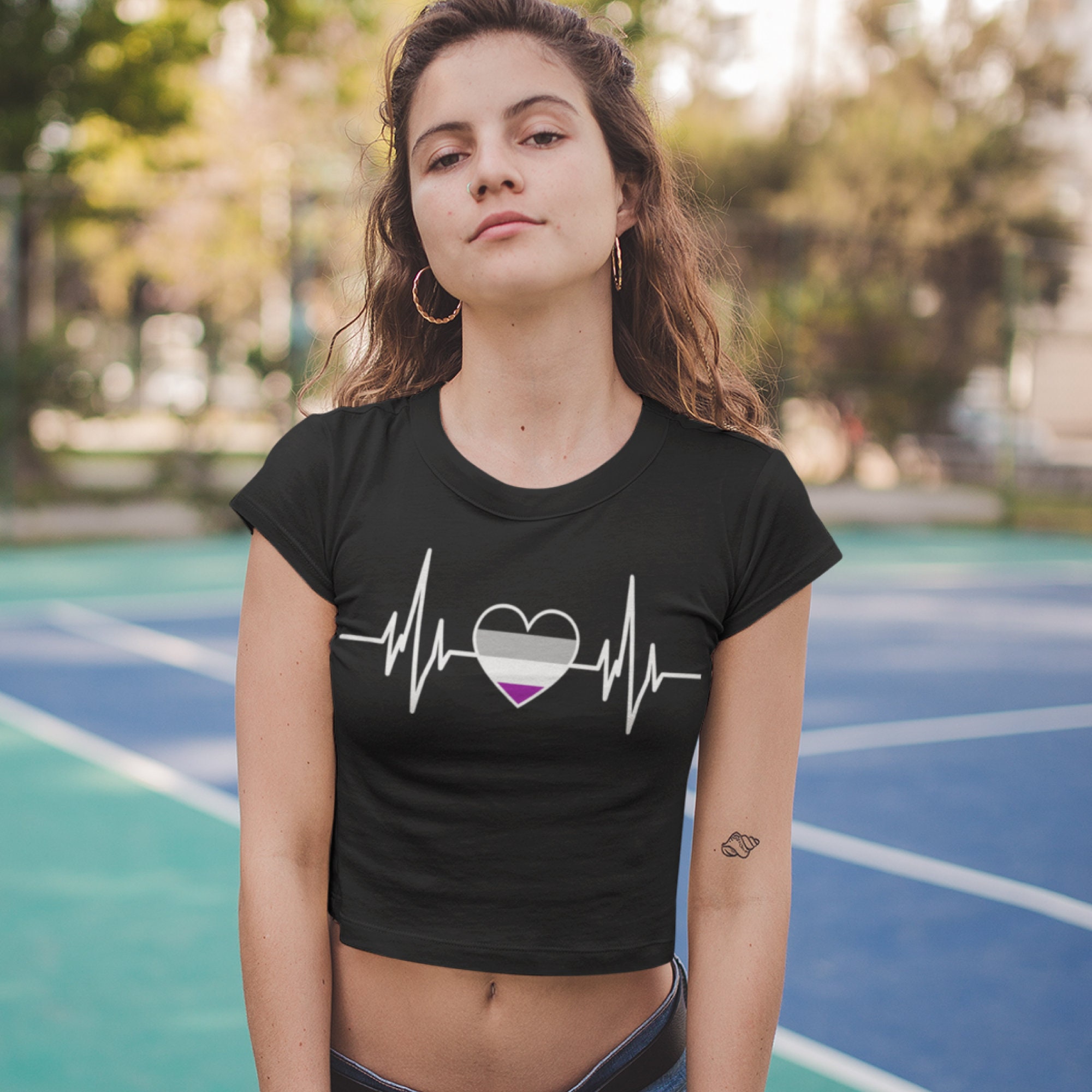 Asexual Pride Crop Top, Asexual Shirt 