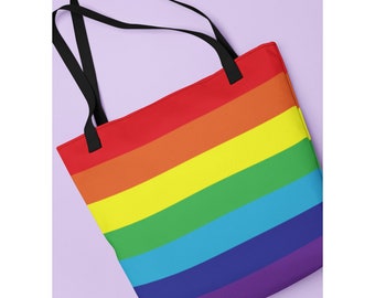 Roowest Geschenktüten Regenbogenfarben – 48 Stück, Mit Griffen, Aus Vlies, Wiederverwendbar, Für Partys & Shopping
