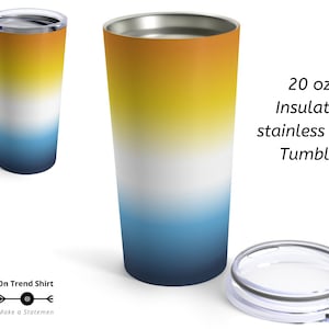 Ombré Aroace Tumbler 20 oz, insulated stainless steel Aroace Pride Coffee Tumbler, Aro Ace Flag Aesthetic Travel Mug, Aro-Ace Tumbler Cup