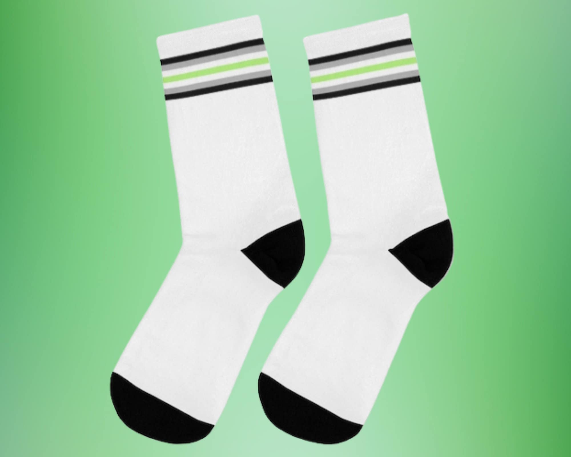 White Agender Flag Socks Subtle Agender Pride Socks Discreet Etsy