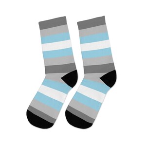 Demiboy Flag Socks, One Size, Demiboy Pride Socks, Demiboy Pride Flag Fashion, Demiboy Socks, LGBTQIA Gender Identity Pride Accessories