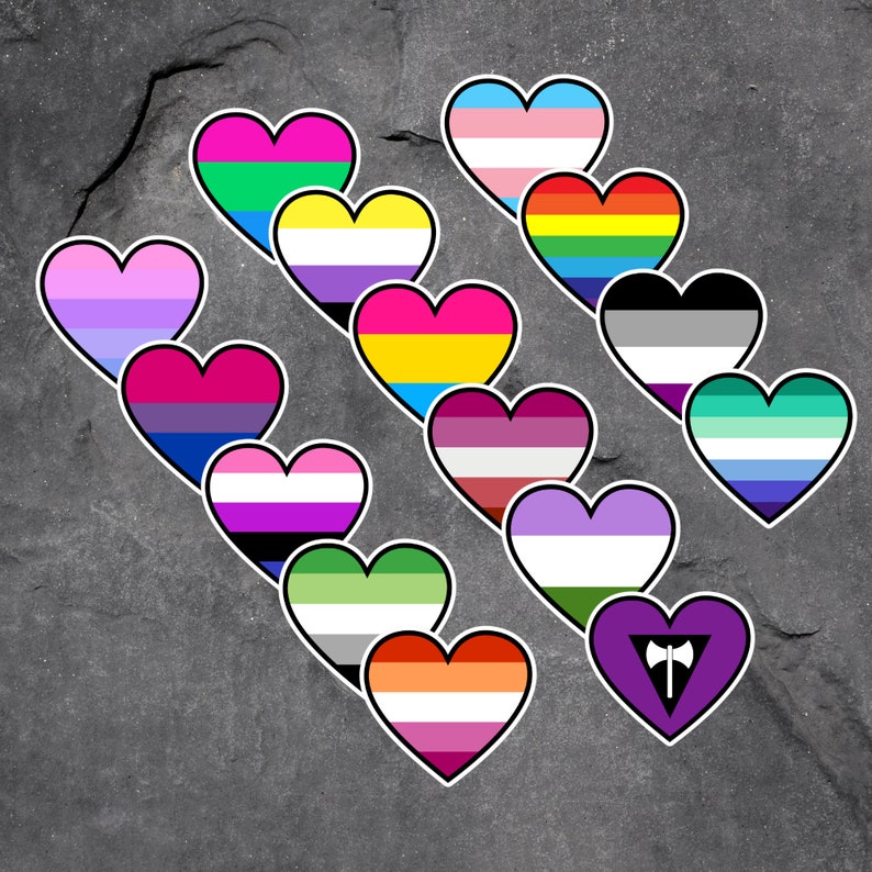 pride stickers pride flag sticker bisexual transgender etsy