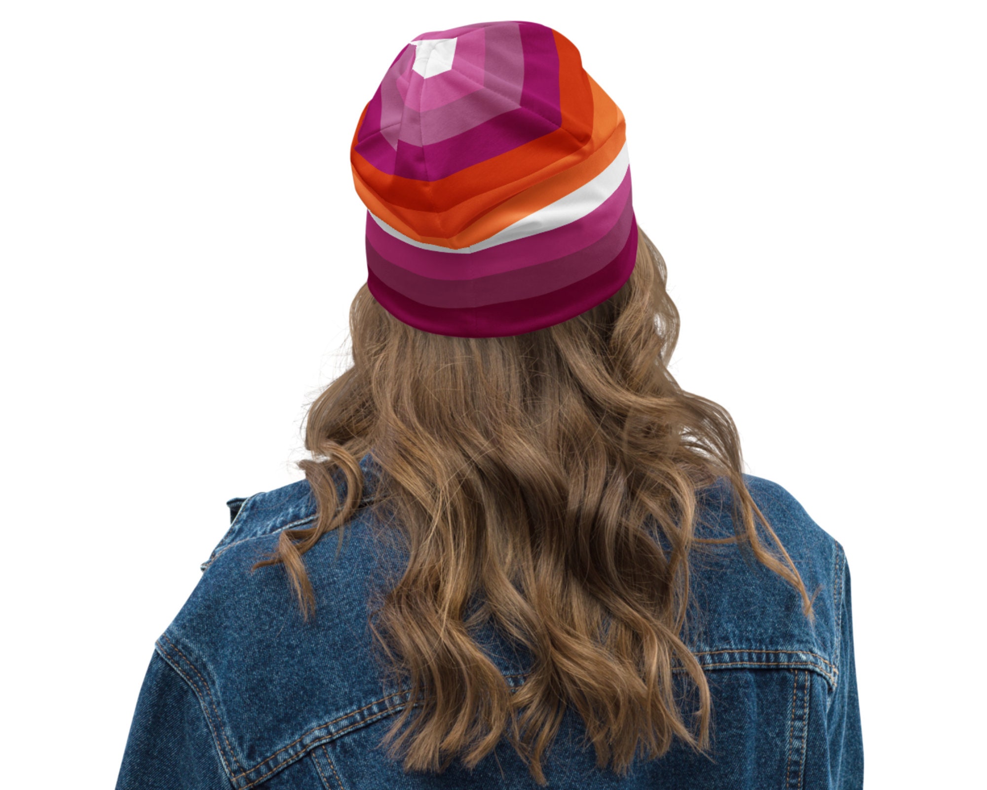 Lesbian Beanie Slouchy Lightweight Lesbian Flag Beanie Hat - Etsy