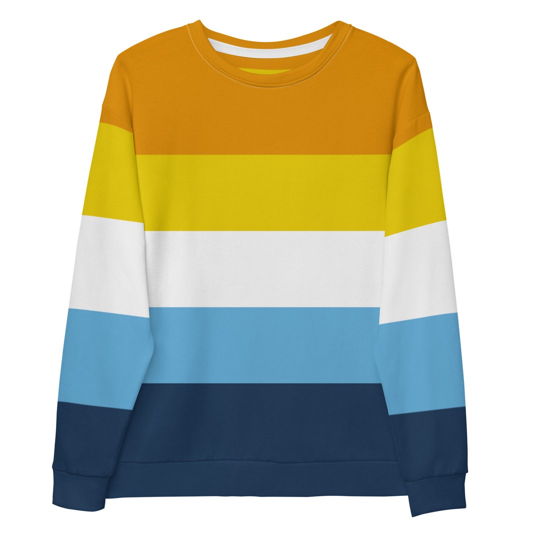 Aroace Sunset Flag Sweatshirt Aro Ace Sweater Aroace Pride Clothing