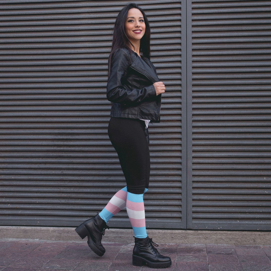 Transgender Leggings Trans Pride Leggings Trans Flag Gym Etsy