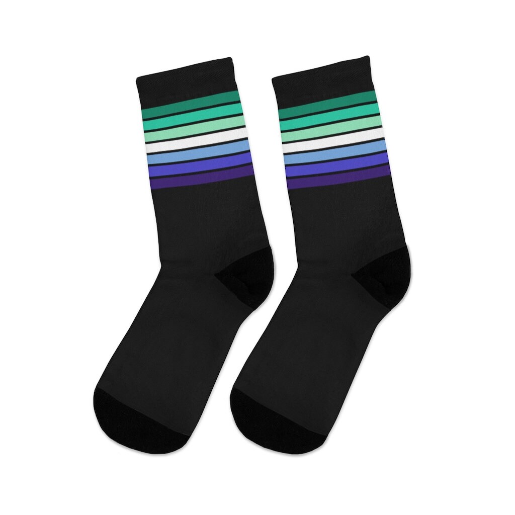 MLM Pride Flag Socks, Male Pride Socks, Gay Socks, Blue Gay Flag, New Gay Flag, Gay Pride Socks, Queer Socks, LGBT Socks, Pride Wear