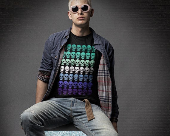 MLM Flag Skull Shirt Gay Male Pride 