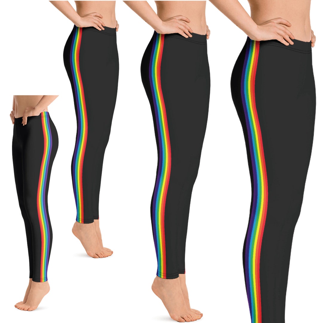Lgbt Pride Rainbow Pattern Print Women Leggings