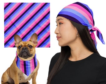 Pañuelo cuadrado con la bandera omnisexual, pañuelo del orgullo omnisexual, pañuelo para perro del orgullo omnisexual, pañuelo para la cabeza del festival del orgullo LGBTQIA, accesorios para la marcha del orgullo