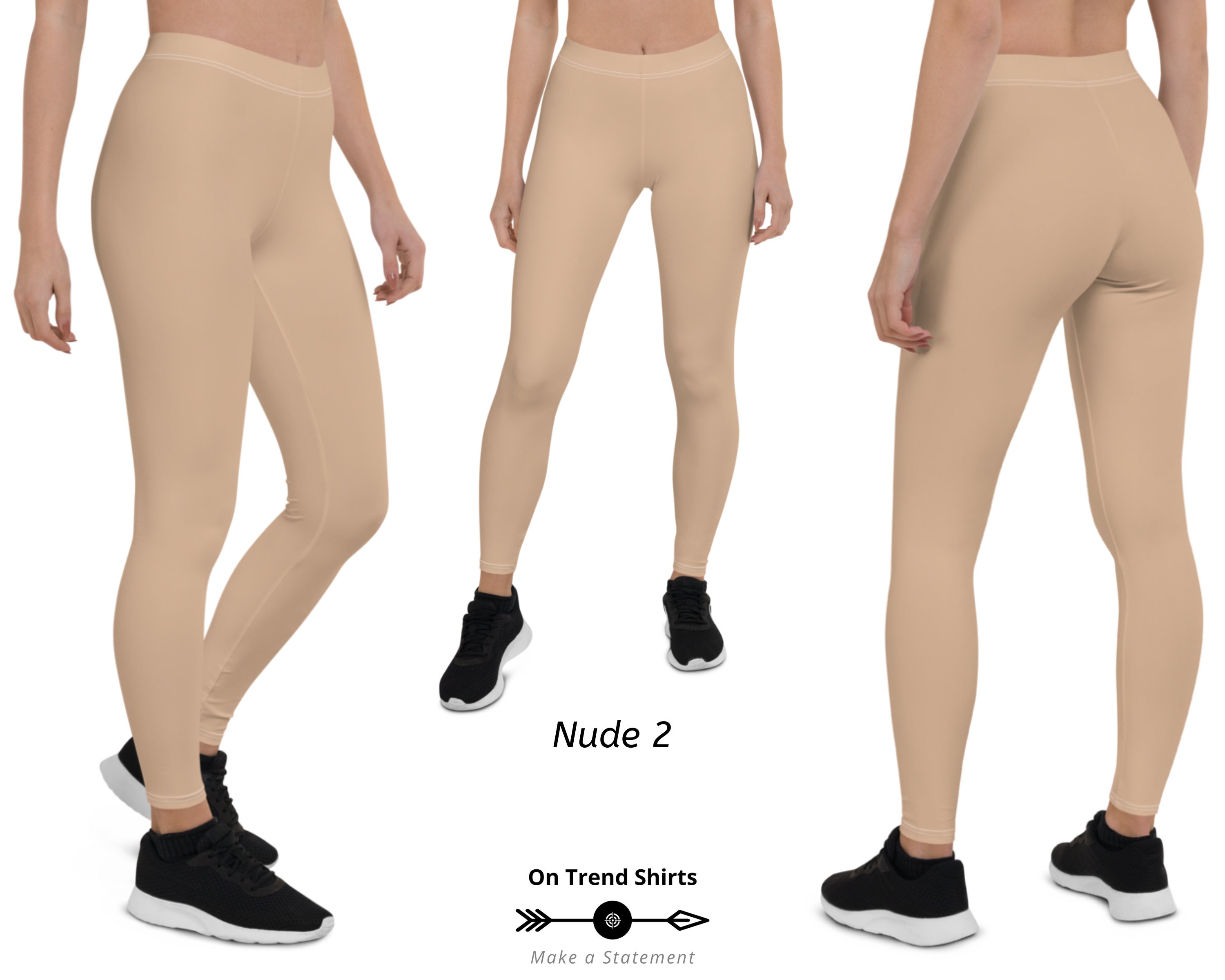 Nude Leggings for Women, Skin Tone Gym Leggings, Solid Neutral Skin  Coloured Workout Activewear, Beige Leggings, Trendy Dance Tights -   Canada